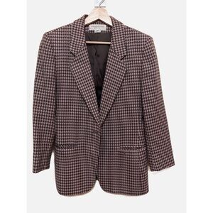 Jones New York Vintage Wool Houndstooth Blazer